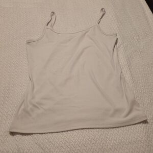 No Boundaries White Ribbed Cami Tank - Adjustable Straps